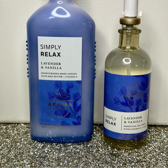 Bath & Body Works Aromatherapy Lavender & Vanilla Lotion & Oil Mist Set NWT - Picture 3 of 4